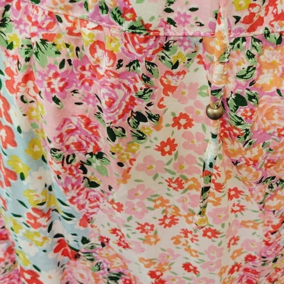 Pink Floral Cutout Midi Dress - Picture 6 of 6